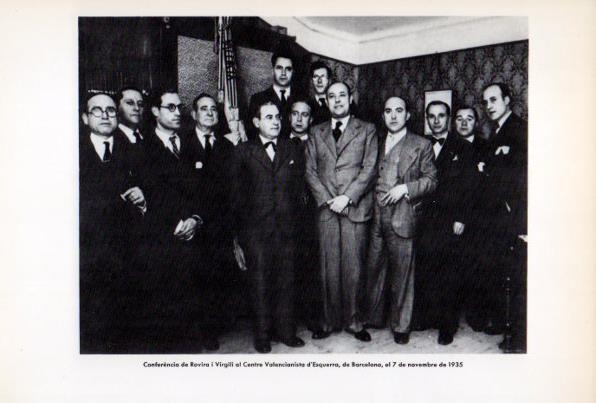 LAMINA V34623: Conferencia de Rovira i Virgili al Centre Valencianista d'Esquerra, Barcelona 1935
