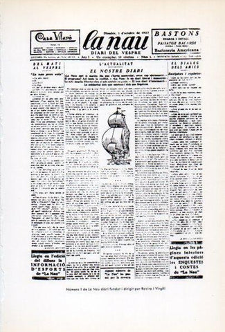 LAMINA V34624: Portada de La Nau fundat i dirigit per Rovira i Virgili  numero 1