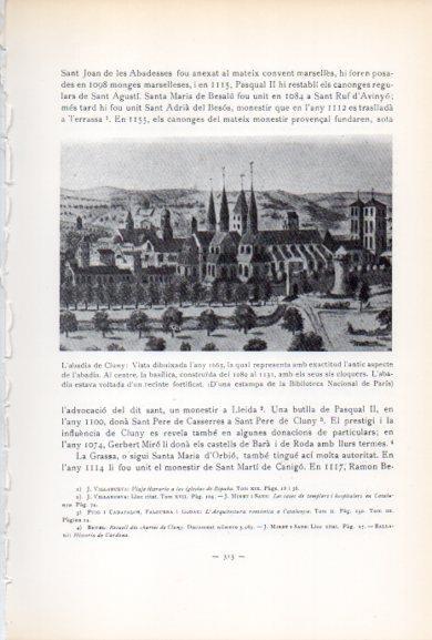 LAMINA V34591: Abadia de Cluny, vista dibuixada l'any 1663