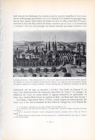 LAMINA V34591: Abadia de Cluny, vista dibuixada l'any 1663