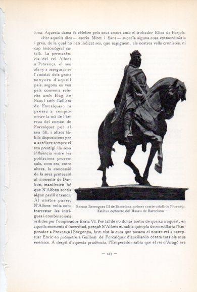 LAMINA V34594: Ramon Berenguer III de Barcelona, estatua equestre 