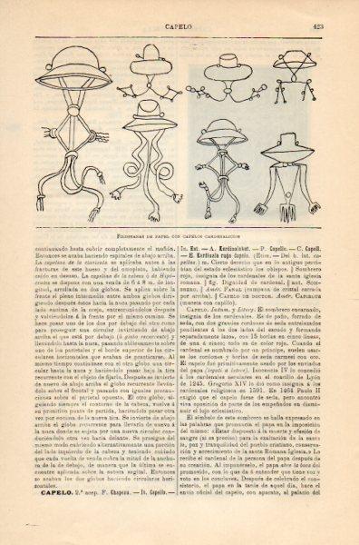 LAMINA V35131: Filigranas con capelos cardenalicios