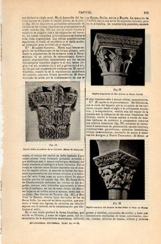LAMINA V35136: Capitel arabe y romanico