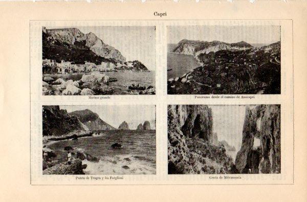LAMINA V35174: Vistas de Capri, Italia