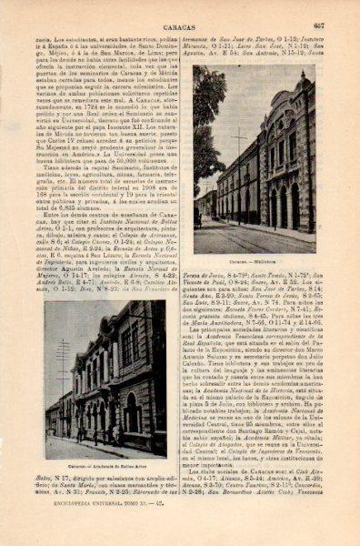 LAMINA V35162: Biblioteca y Academia Bellas Artes de Caracas