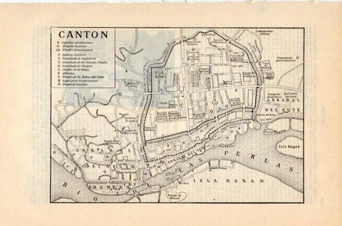 LAMINA V35147: Plano de Canton, China