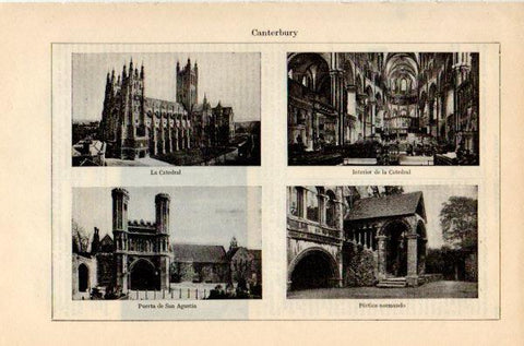 LAMINA V35148: Catedral de Canterbury vistas
