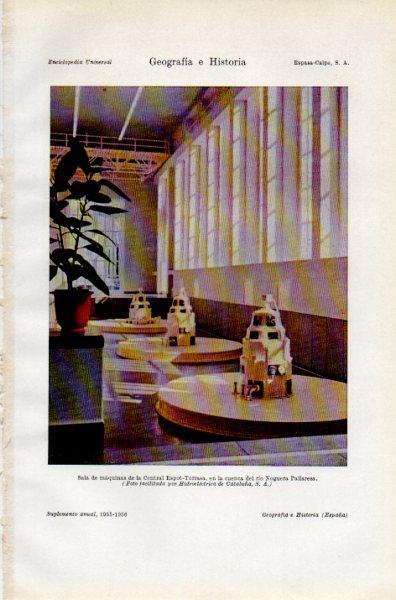 LAMINA V35057: Sala de maquinas de la Central Espot Torrasa