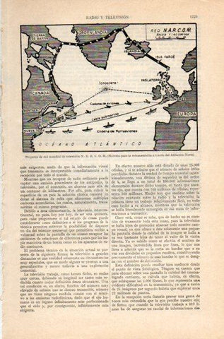 LAMINA V35070: Mapa proyecto red mundial de television NARCOM