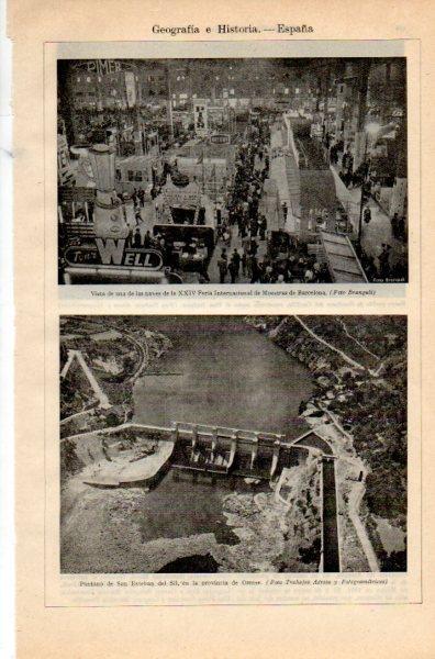 LAMINA V35051: XXIV Feria de Muestras de Barcelona y Pantano de San Esteban del Sil