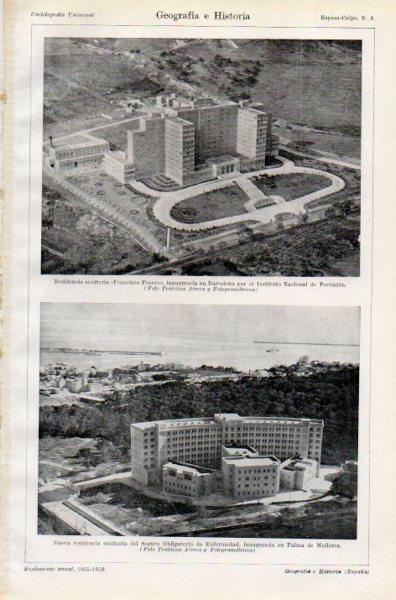 LAMINA V35052: Residencia Francisco Franco en Barcelona y Residencia en Palma de Mallorca