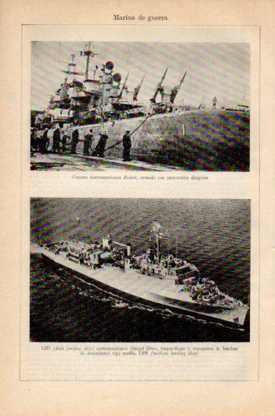 LAMINA V35046: Crucero Boston y buque dique Spiegel Grove