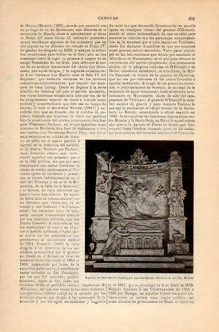 LAMINA V35098: Sepulcro de Canovas del Castillo