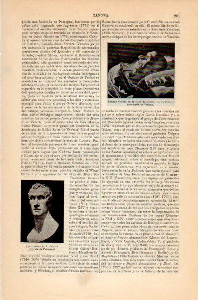 LAMINA V35100: Antonio Canova por F. Placido