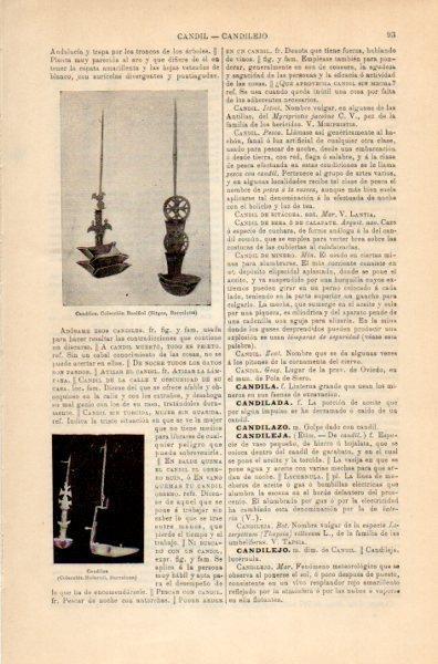 LAMINA V35078: Candiles colección Rusiñol