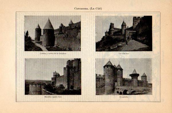 LAMINA V35177: El castillo de Carcasona, Francia