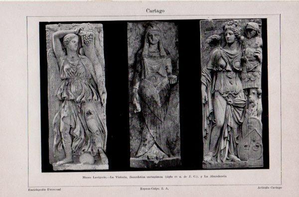 LAMINA V35281: Estatuas descubiertas en Cartago