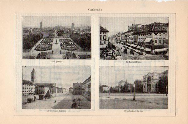 LAMINA V35275: Vistas de Carlsruhe, Alemania