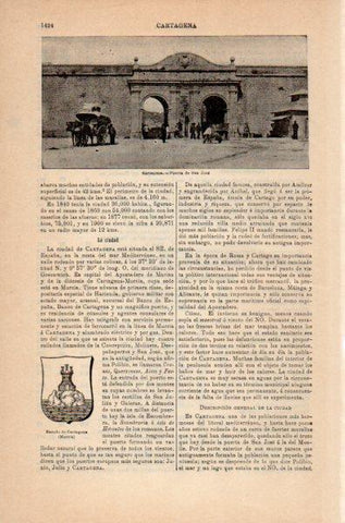 LAMINA V35303: Puerta de San Jose en Cartagena