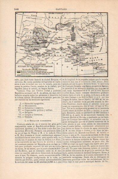 LAMINA V35310: Mapa del territorio ocupado por Cartago