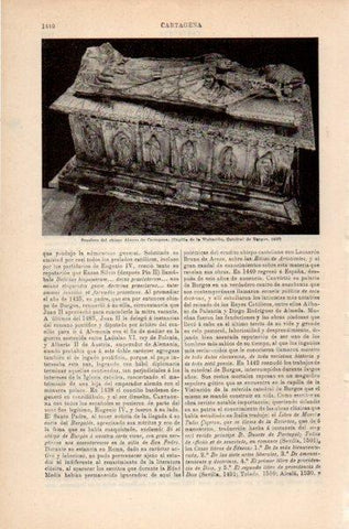 LAMINA V35300: Sepulcro del obispo Alonso de Cartagena
