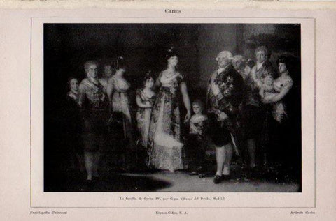 LAMINA V35288: La familia de Carlos IV por Goya