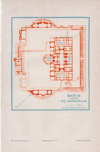LAMINA V35207: Plano de Baños de Caracalla