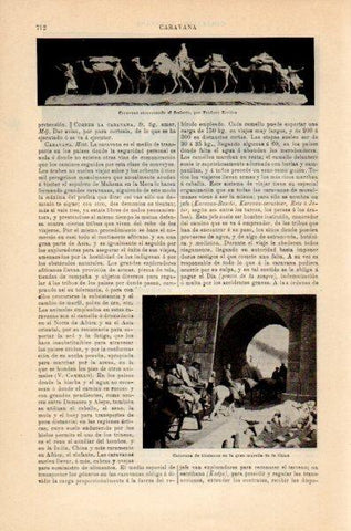 LAMINA V35185: Caravana de tibetanos en Gran Muralla China
