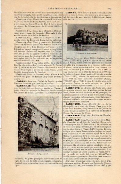 LAMINA V35188: Vista y Castillo en Carennac