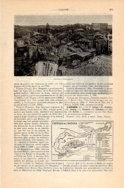 LAMINA V35190: Vista general de Cardona, Barcelona