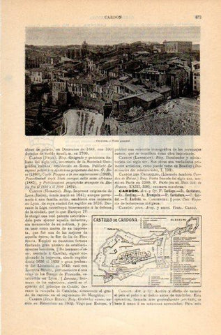 LAMINA V35190: Vista general de Cardona, Barcelona