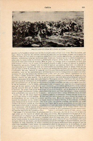 LAMINA V35187: Carga del escuadron de Alfonso XII en Taxdir por Alcazar