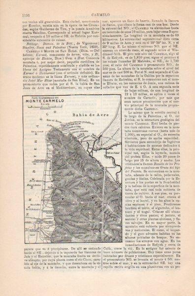 LAMINA V35246: Mapa del Monte Carmelo, Isrel