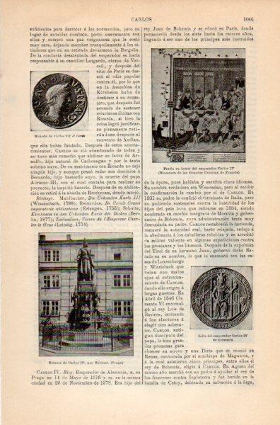 LAMINA V35231: Sello y estatua de Carlos IV