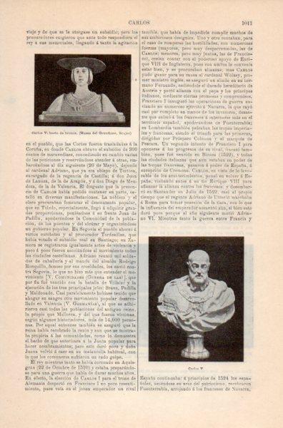 LAMINA V35229: Busto de Carlos V