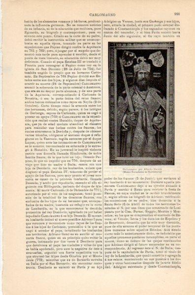 LAMINA V35219: Carlomagno por A. Durero