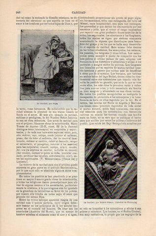 LAMINA V35225: La Caridad por Goya y A. Pisano