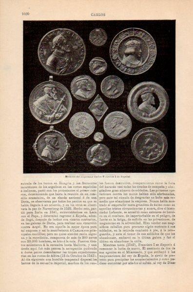 LAMINA V35227: Monedas de Carlos V