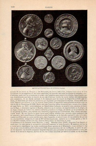 LAMINA V35227: Monedas de Carlos V