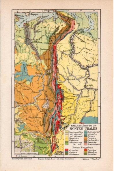 LAMINA V34847: Mapa geologico de los Montes Urales