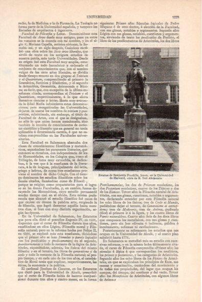 LAMINA V34842: Estatua de Benjamin Franklin en Universidad de Harvard