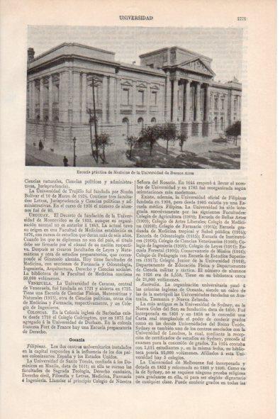 LAMINA V34841: Escuela de Medicina en Universidad de Buenos Aires