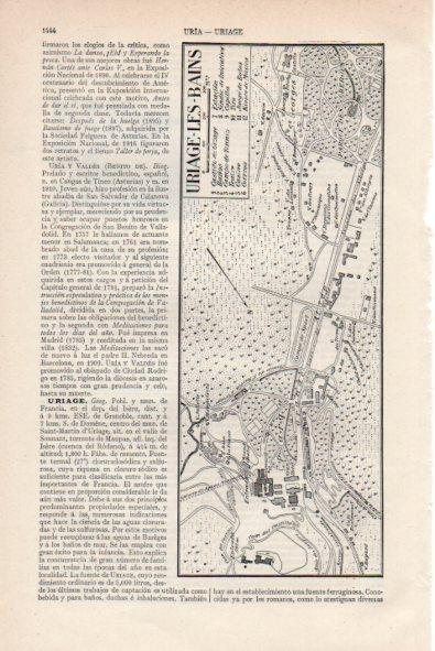 LAMINA V34857: Plano de Uriage-les-Bains