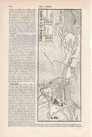 LAMINA V34857: Plano de Uriage-les-Bains