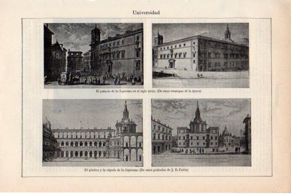 LAMINA V34878: Dibujos Universidad La Sapienza en Roma