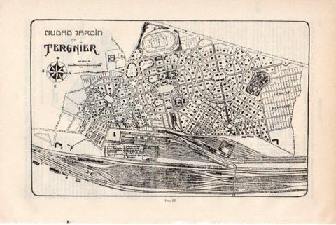 LAMINA V34885: Plano ciudad jardin de Tergnier