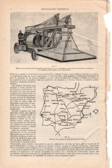 LAMINA V34887: Maquina que calienta el revestimiento de la calzada