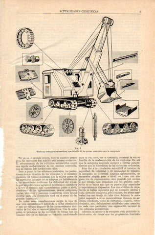 LAMINA V34888: Maquina excavadora