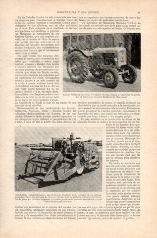 LAMINA V34891: Cosechadora autopropulsada y Tractor Nuffield Universal
