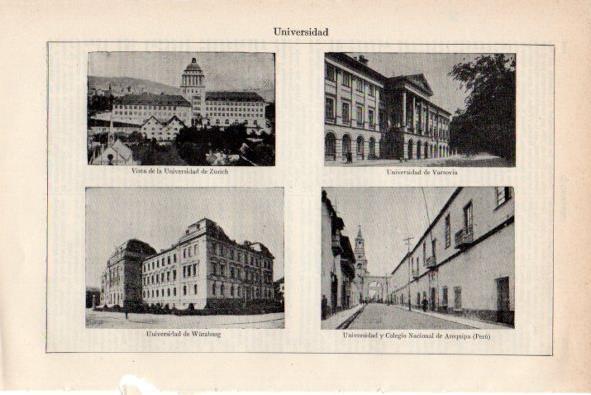 LAMINA V34877: Universidad de Zurich, Varsovia, Wurzburg y Arequipa